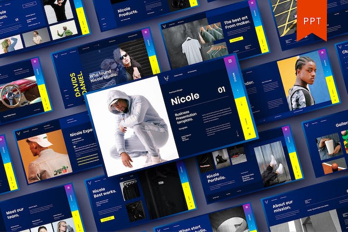 商务企业品牌形象展示PPT模板 - PPT派