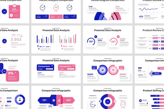 业务对比分析竞争方案PPT模板 - PPT派
