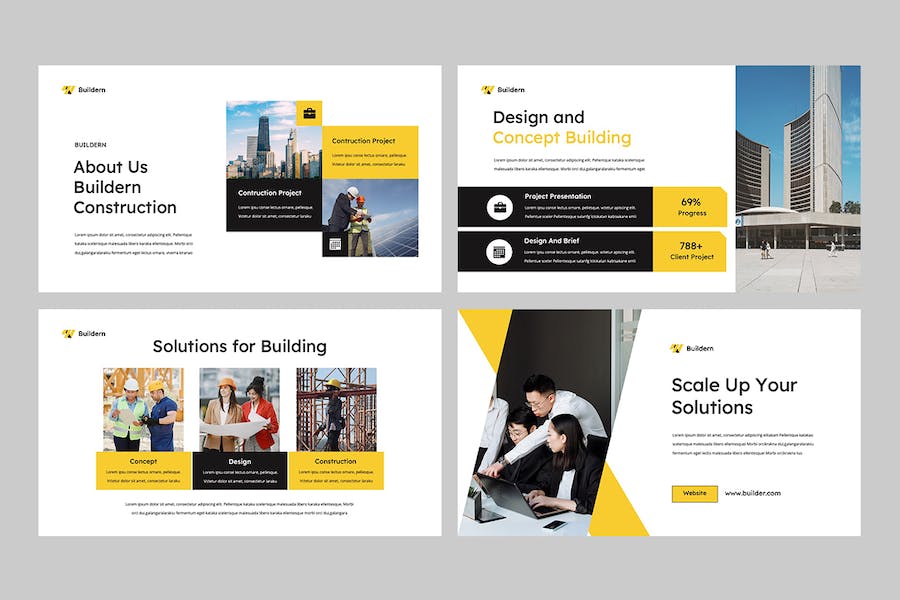 建筑工程项目展示融资计划PPT模板 - PPT派