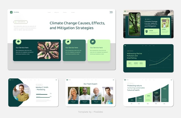 环境生态保护绿色发展PPT模板 - PPT派