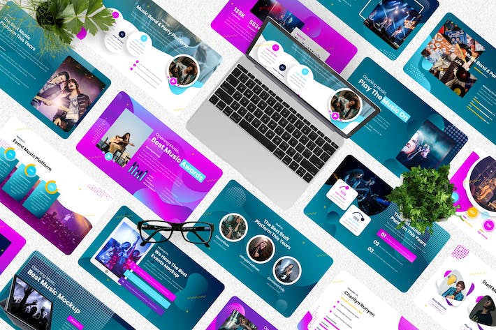 音乐工业产业发展讲述Keynote模板 - PPT派