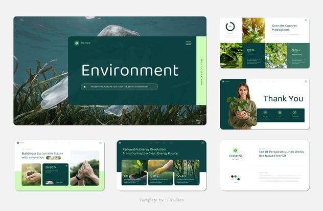 环境生态保护绿色发展PPT模板 - PPT派