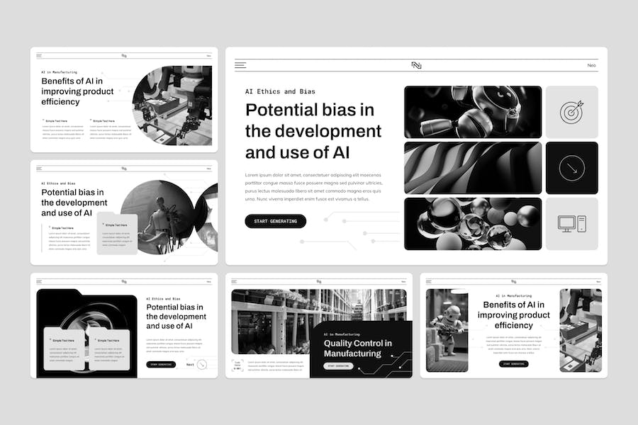 人工智能创新技术讲述应用方案展示Keynote模板 - PPT派