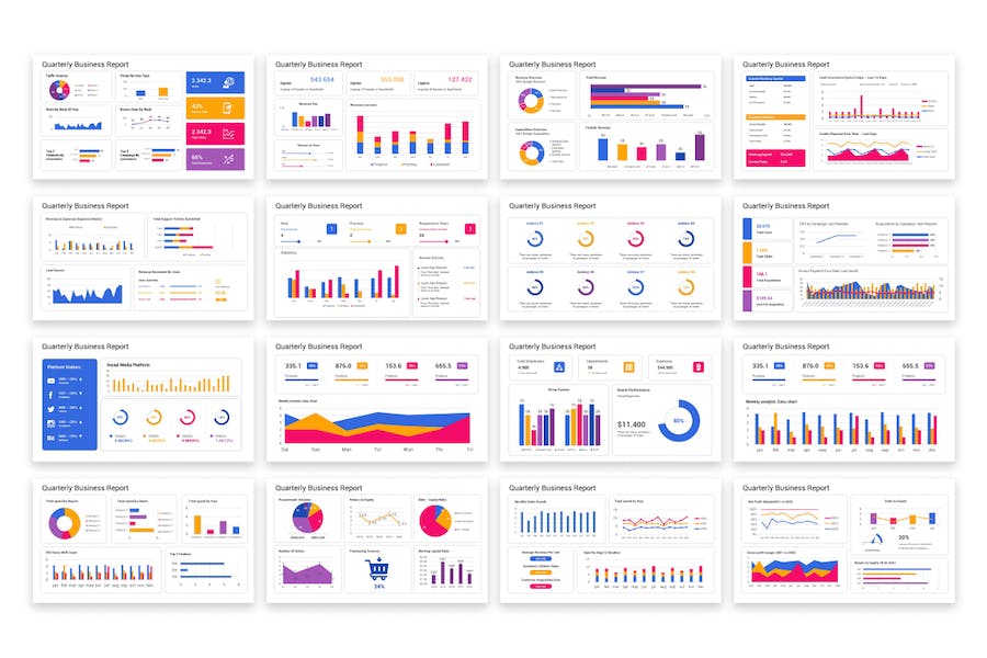 季度财务业务报告总结PPT模板 - PPT派