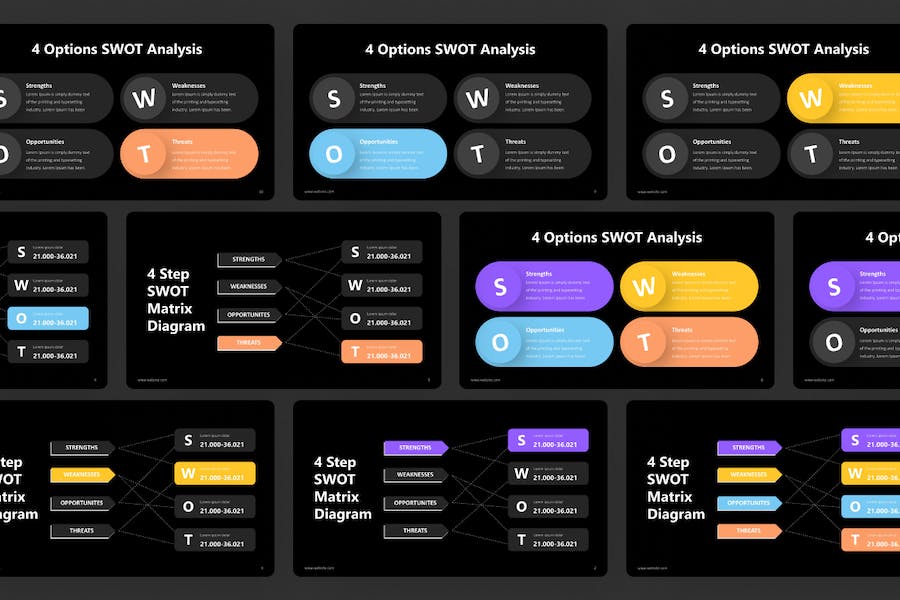 SWOT-信息图表-PowerPoint-模板 - PPT派