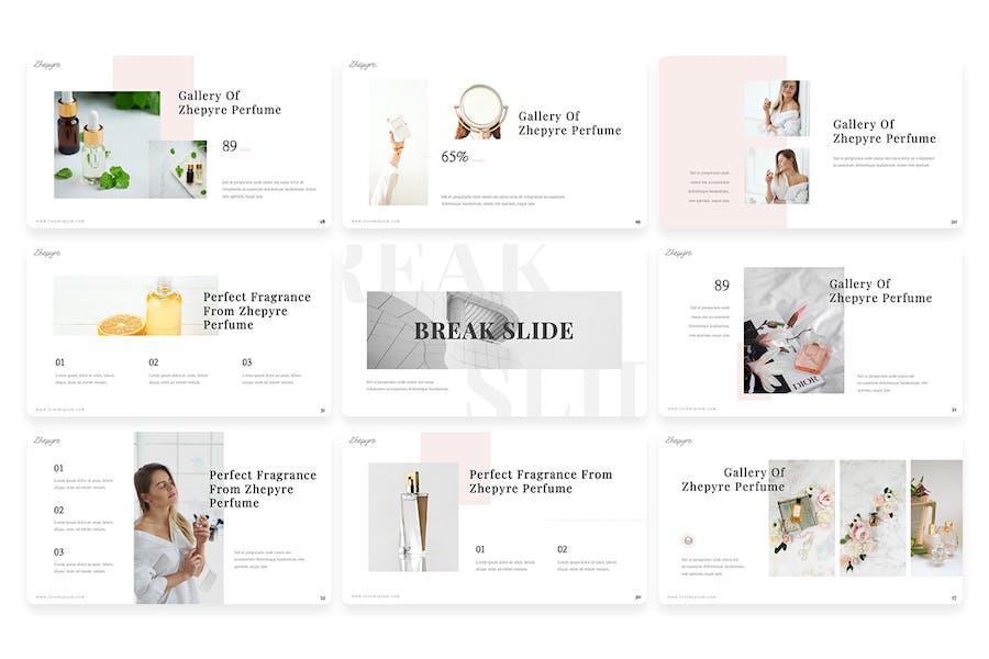 香水品牌营销策略运营Keynote模板 - PPT派