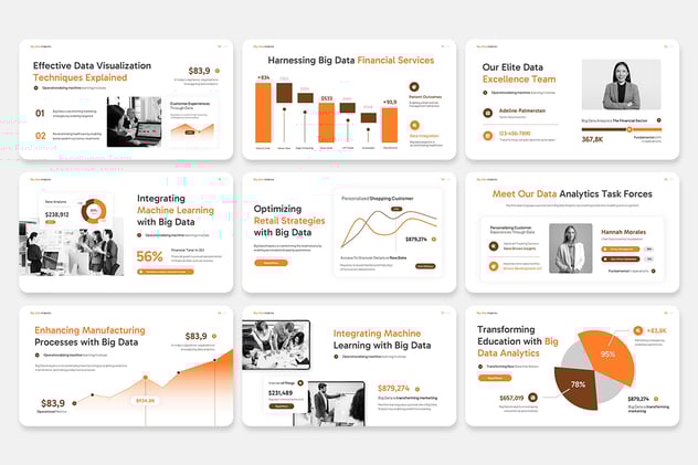 数据分析业绩增长统计PPT模板 - PPT派