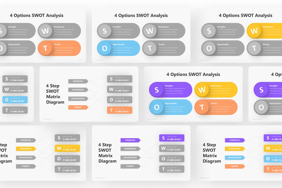 SWOT-信息图表-PowerPoint-模板 - PPT派