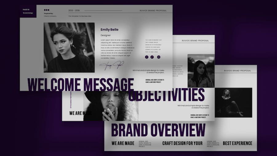 文艺复古品牌建设项目提案Keynote模板 - PPT派