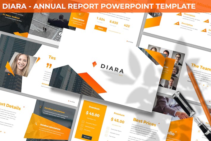 年度报告统计分析展示PPT模板 - PPT派