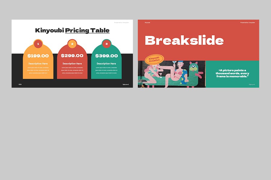 多彩创意贴纸装饰幻灯片设计Keynote模板 - PPT派