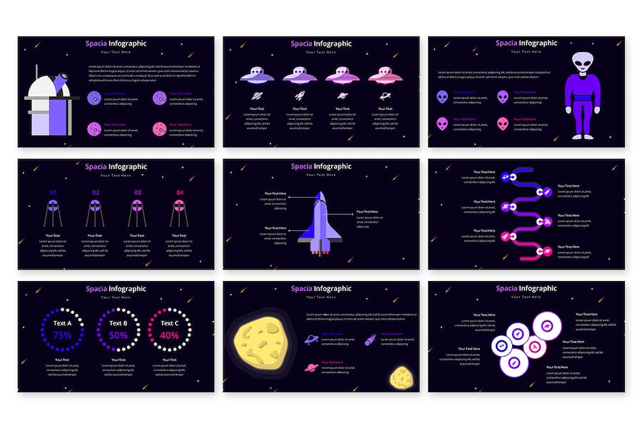 SpaceX太空探索技术信息图形PPT模板 - PPT派