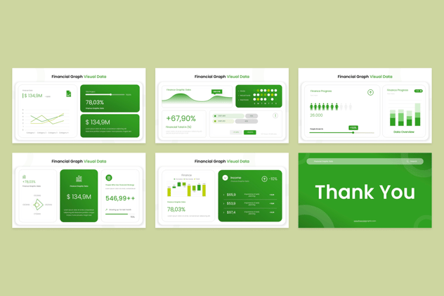 财务数据可视化展示PPT模板 - PPT派