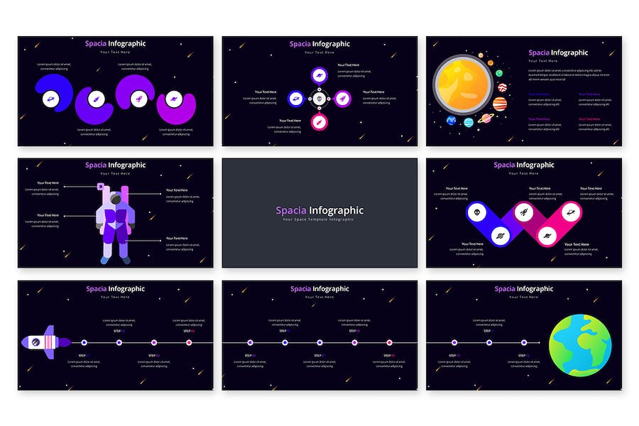 SpaceX太空探索技术信息图形PPT模板 - PPT派