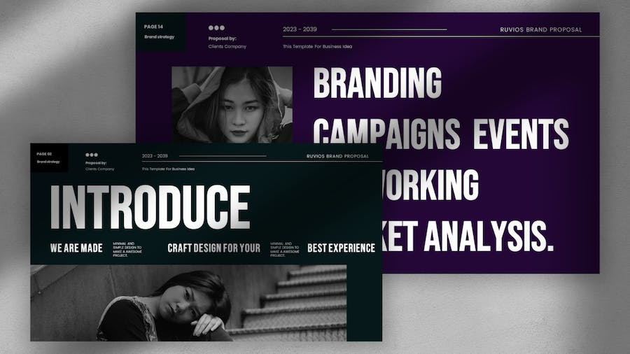 文艺复古品牌建设项目提案Keynote模板 - PPT派