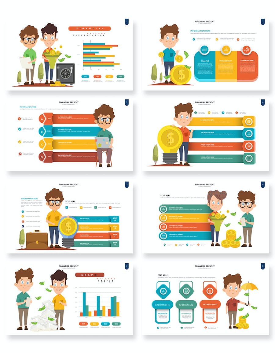 财务管理报告数据统计展示PPT模板 - PPT派