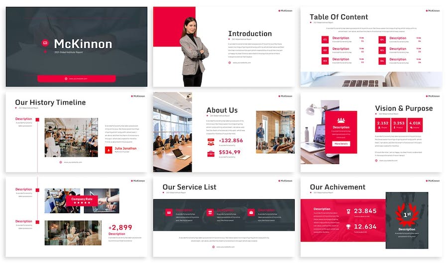 年度财务业绩总结展示PPT模板 - PPT派