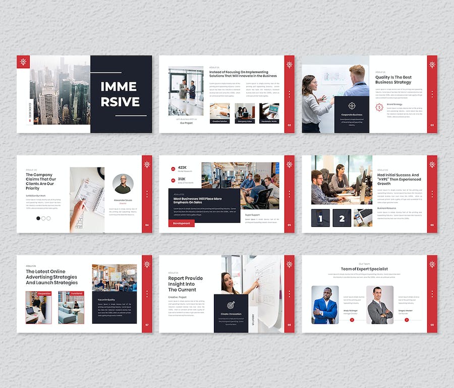 高级沉浸式商务战略演示PPT模板 - PPT派