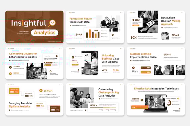 数据分析业绩增长统计PPT模板 - PPT派