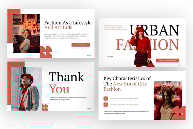 时尚服装品牌推广展示PPT模板 - PPT派