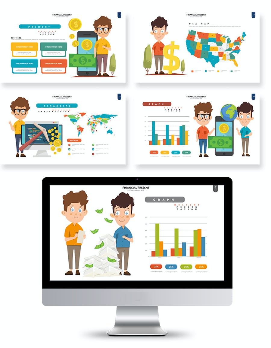 财务管理报告数据统计展示PPT模板 - PPT派