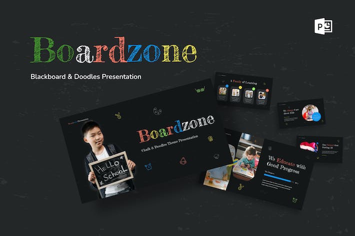 黑板涂鸦讲述展示设计推广PPT模板 - PPT派
