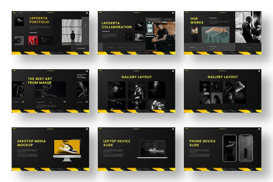 商务风格品牌展示PPT模板 - PPT派