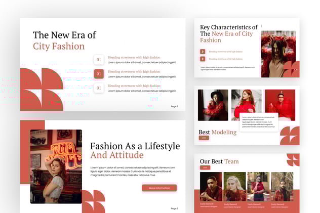 时尚服装品牌推广展示PPT模板 - PPT派