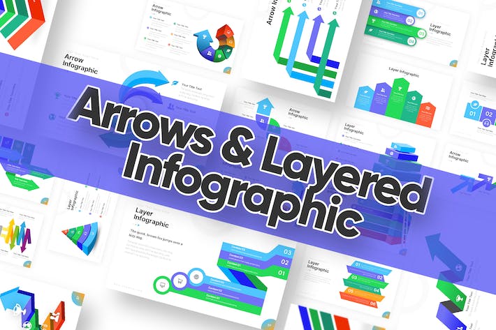 Arrows-and-layered-infographic-powerpoint-template - PPT派