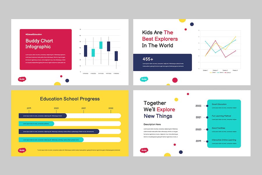 儿童教育在线课程学习展示Keynote模板 - PPT派