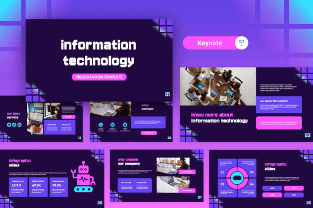 信息技术行业解决方案展示Keynote模板 - PPT派