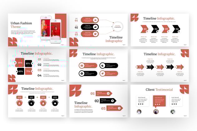 时尚服装品牌推广展示PPT模板 - PPT派