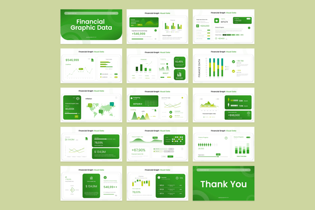 财务数据可视化展示PPT模板 - PPT派