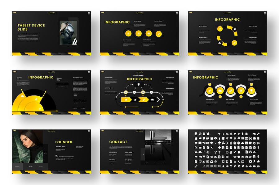 商务风格品牌展示PPT模板 - PPT派