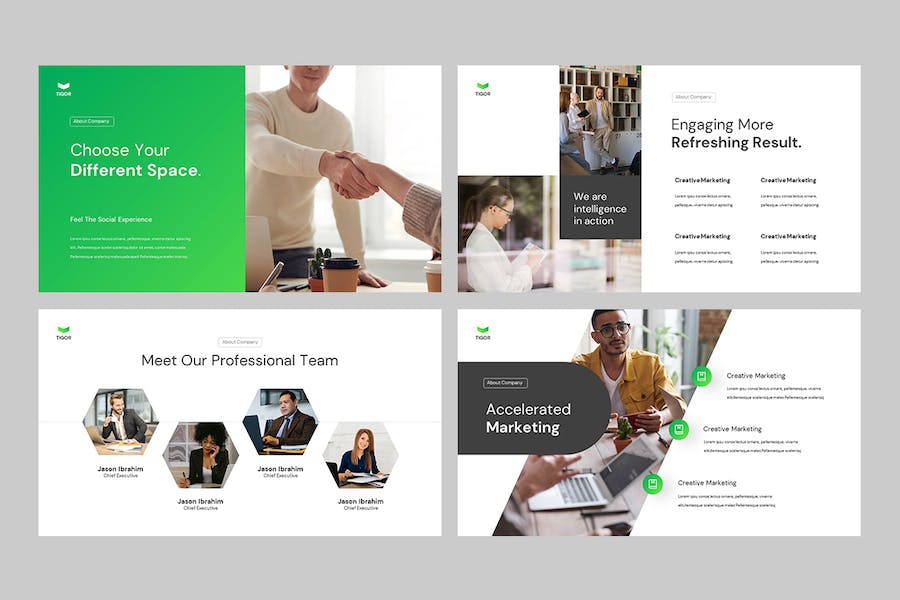 创意设计作品集视觉展示Keynote模板 - PPT派