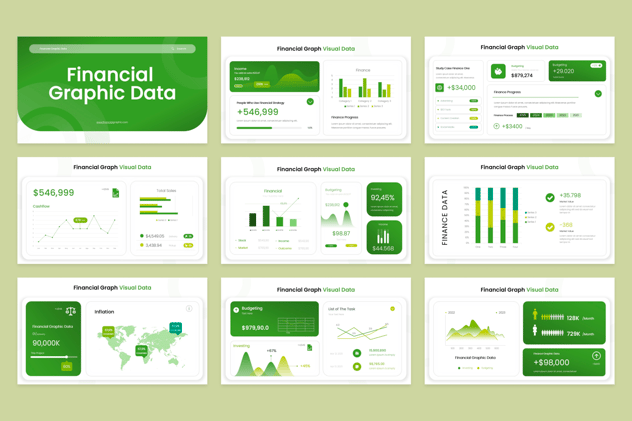 财务数据可视化展示PPT模板 - PPT派