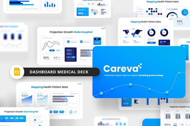 医疗行业数据仪表板PPT模板 - PPT派