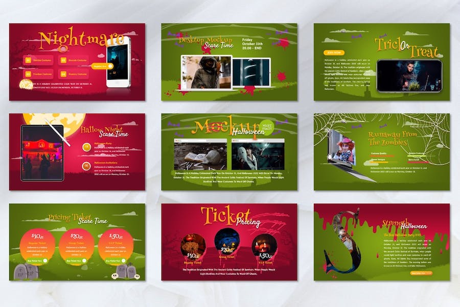 万圣节活动派对策划宣传PPT模板 - PPT派