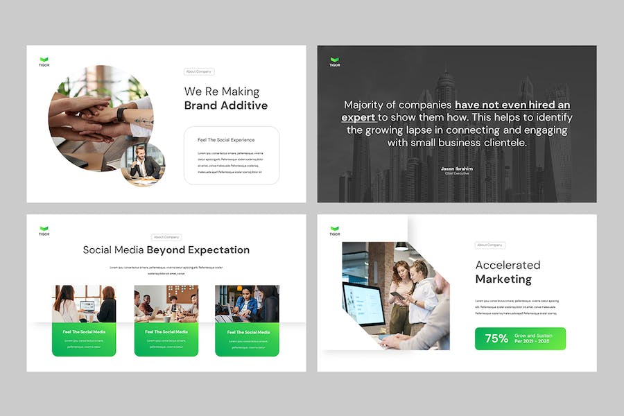 创意设计作品集视觉展示Keynote模板 - PPT派