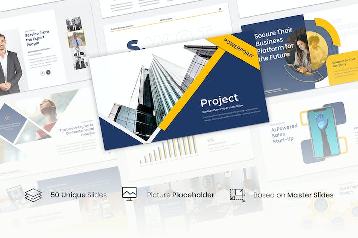 创意商务项目策划展示PPT模板 - PPT派