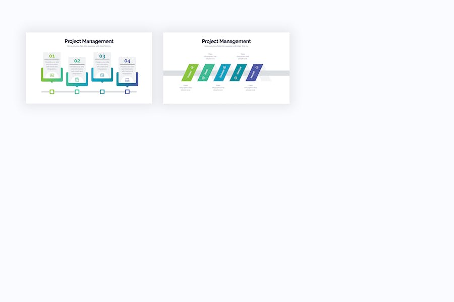 商业项目管理流程优化信息图形PPT模板 - PPT派