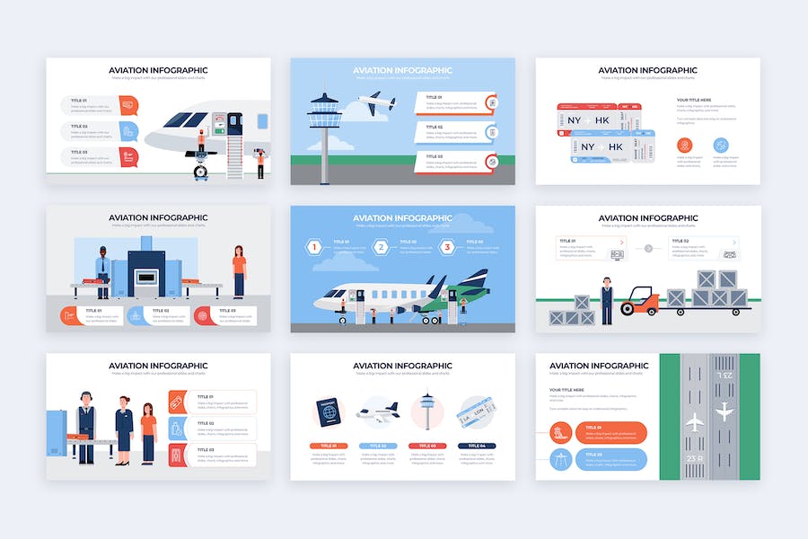 航空教育培训课程信息图形Keynote模板 - PPT派