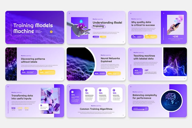机器学习数据分析应用Keynote模板 - PPT派