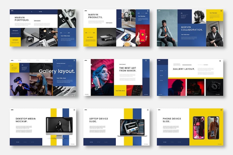 商务风设计展示PPT模板 - PPT派