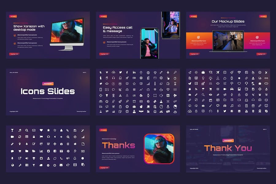 元宇宙虚拟技术应用讲述Keynote模板 - PPT派