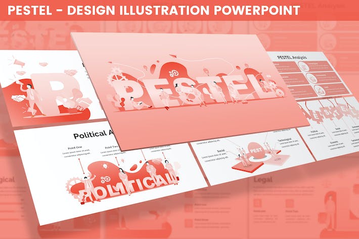 粉彩设计艺术风格插画PPT模板 - PPT派