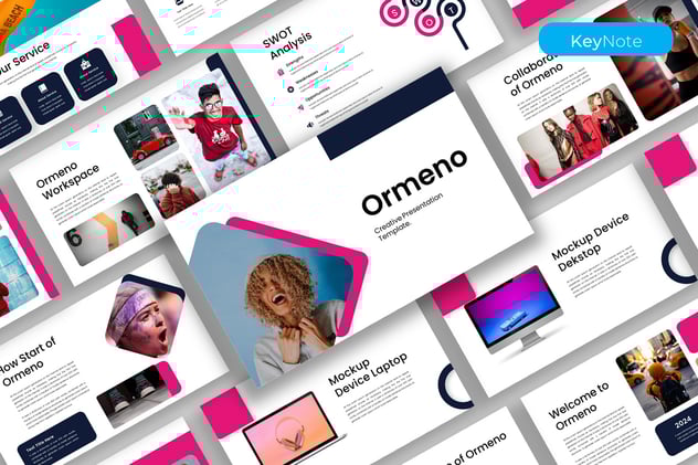 创意设计作品展示方案Keynote模板 - PPT派