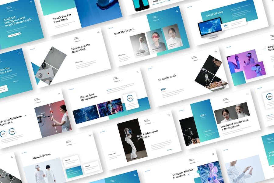 人工智能技术应用讲述Keynote模板 - PPT派