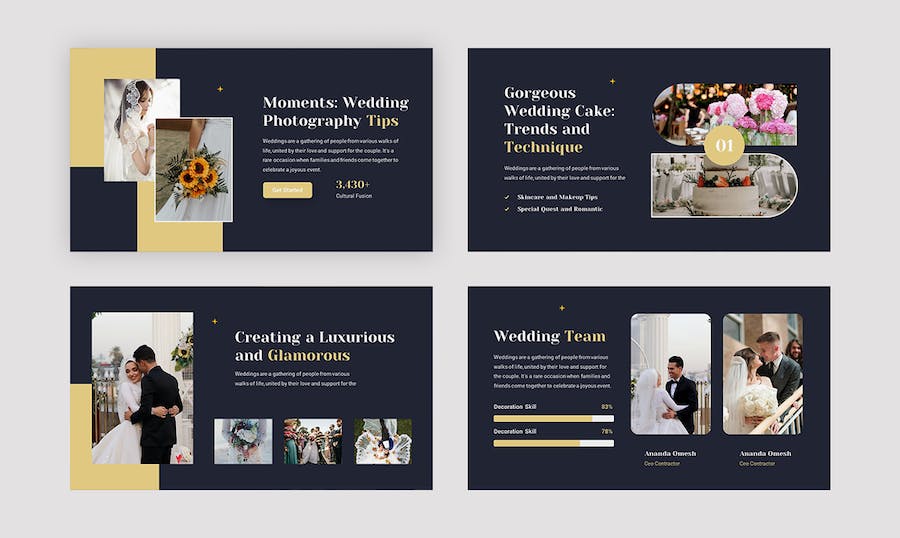 婚礼策划邀请活动推介服务宣传展示方案设计PPT模板 - PPT派