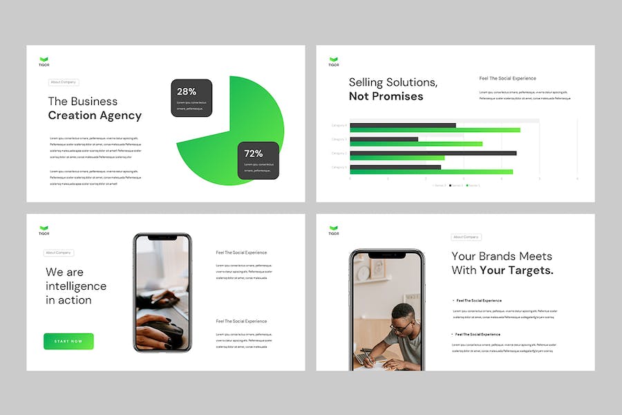 创意设计作品集视觉展示Keynote模板 - PPT派